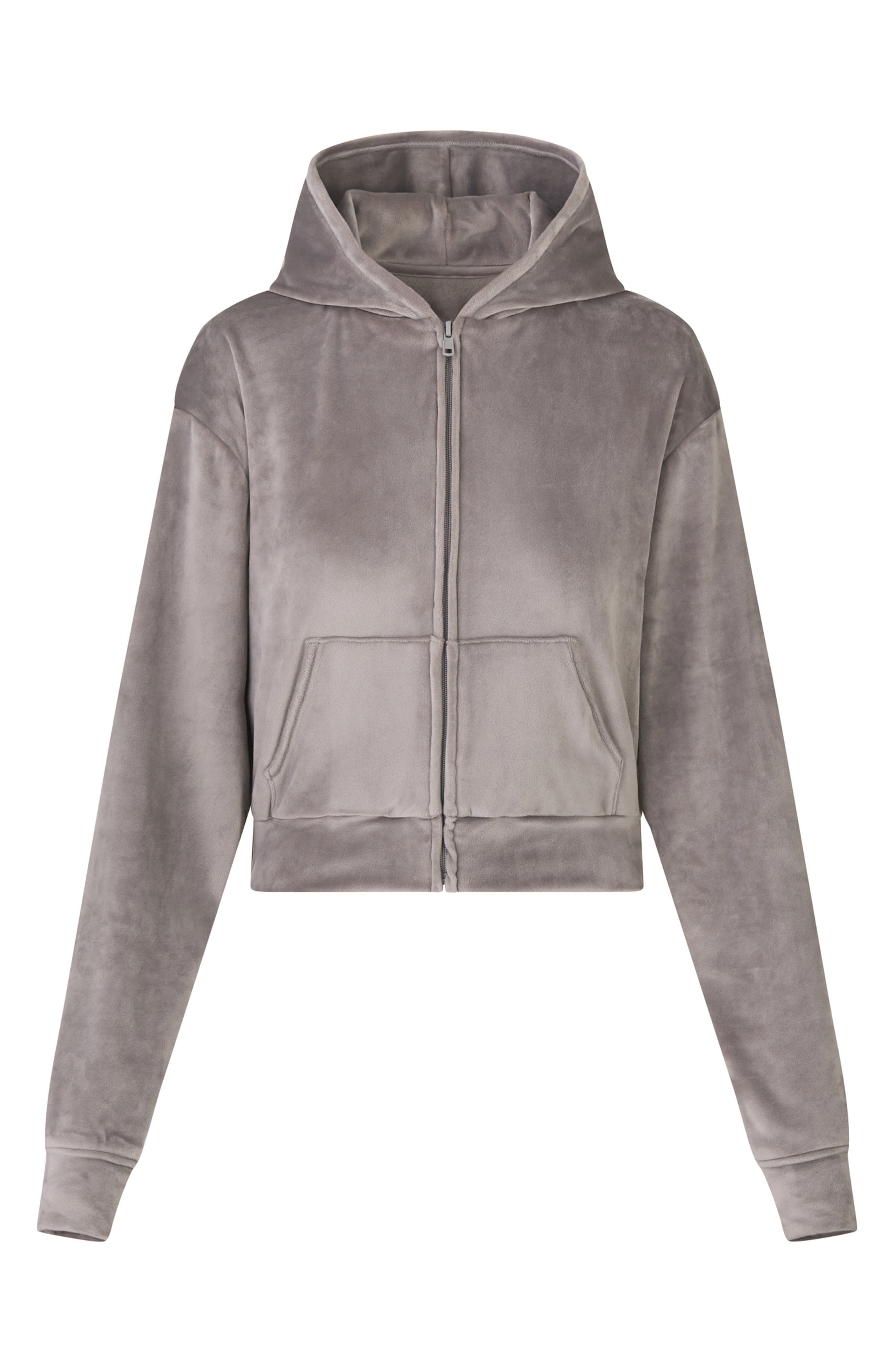 womens velour hoodie