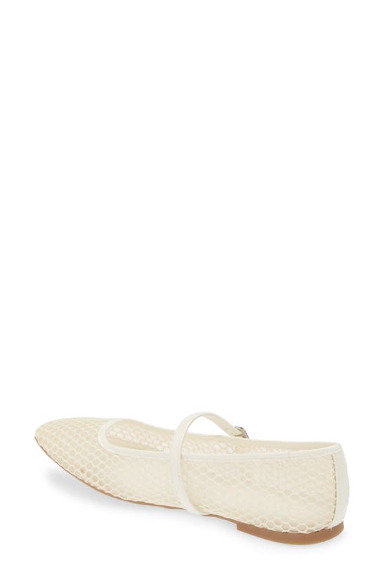 Shop Open Edit Desi Mary Jane Mesh Flat In Ivory Egret