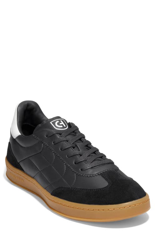 Shop Cole Haan Grandpro Breakaway Leather Sneaker In Black/nicotine Gum