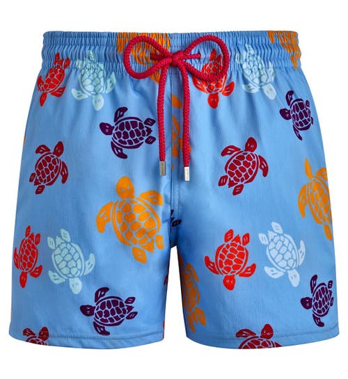 Vilebrequin Men's Tortues Multicolores Stretch Swim Trunks in Fleur De Lin at Nordstrom