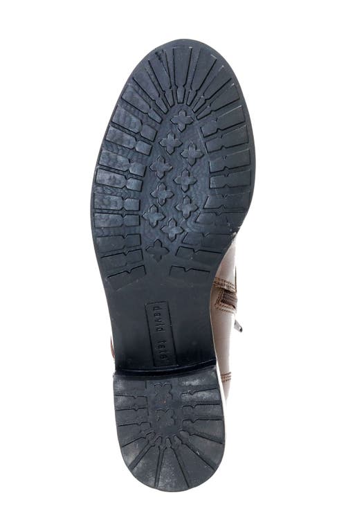 David Tate College Bootie In Brown Calf/croc