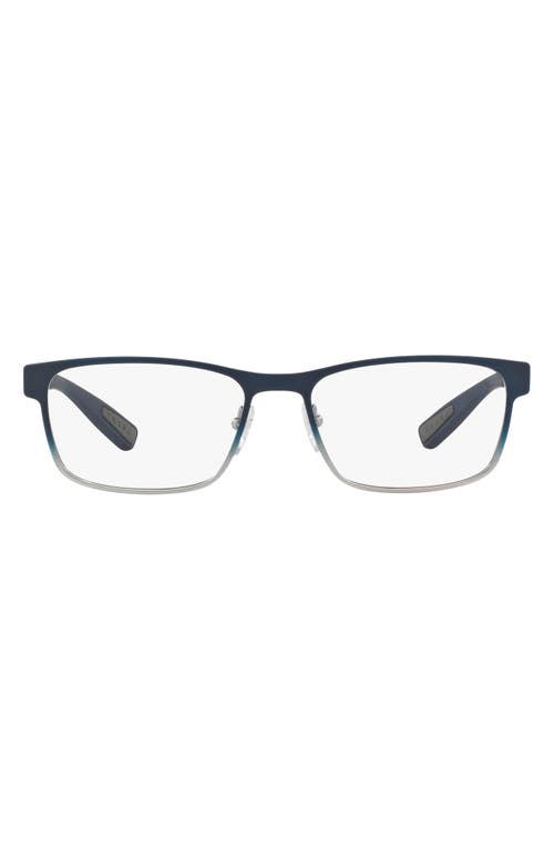 55mm Rectangular Optical Glasses in Blue Gradient