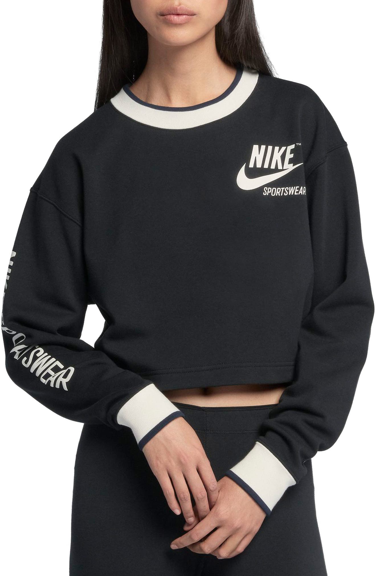 nike reversible crop sweatshirt