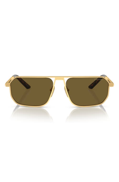 Prada 59mm Pillow Sunglasses in Matte Gold at Nordstrom