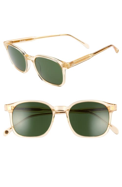 Dean 51mm Square Sunglasses in Champagne Crystal/Green
