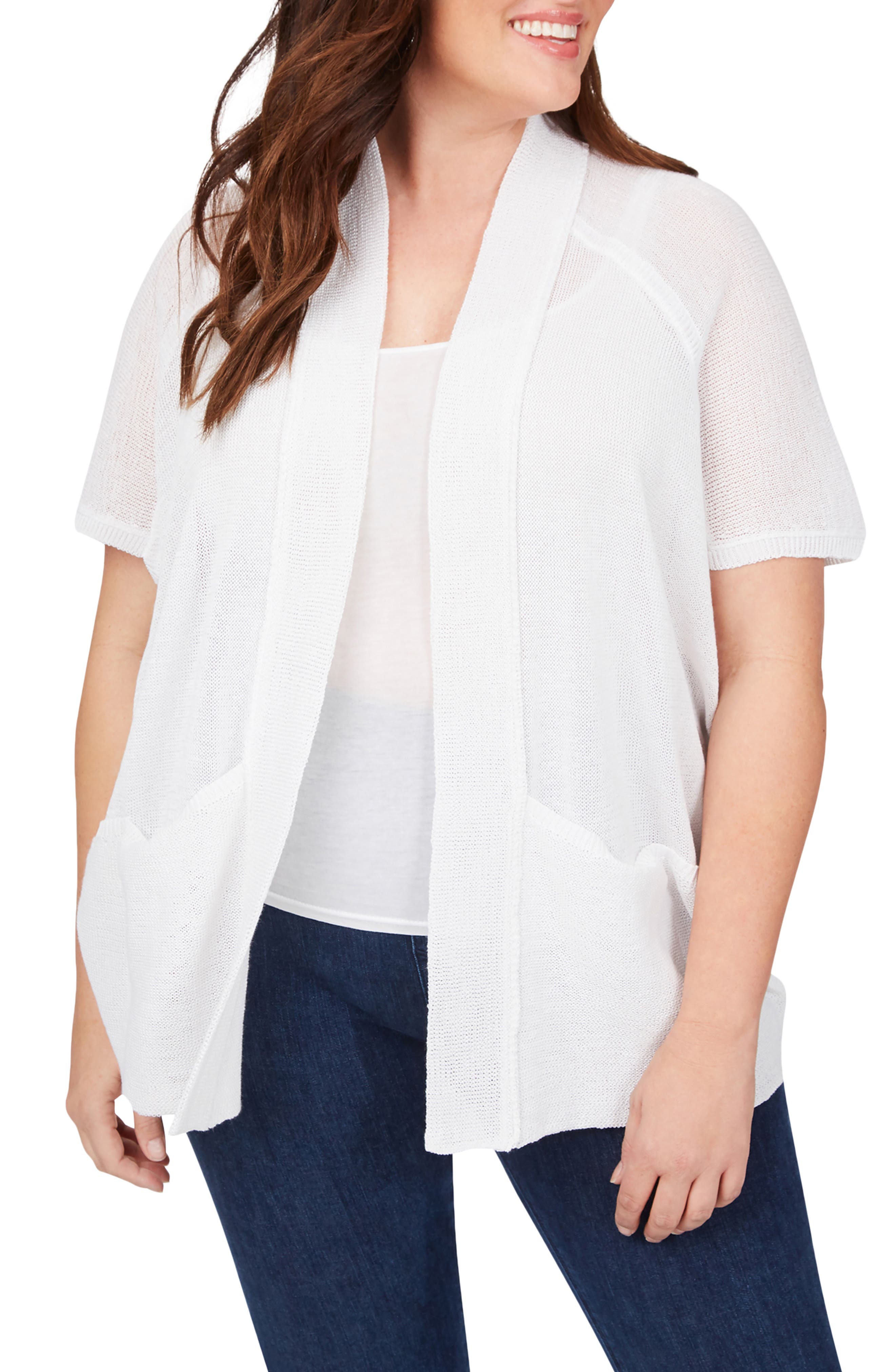 lightweight white cardigan plus size