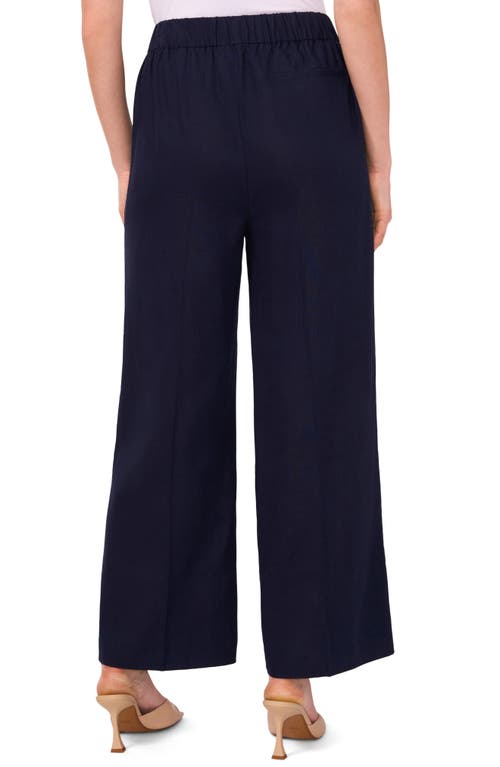 Halogen ® Linen Blend Straight Leg Pants In Classic Navy