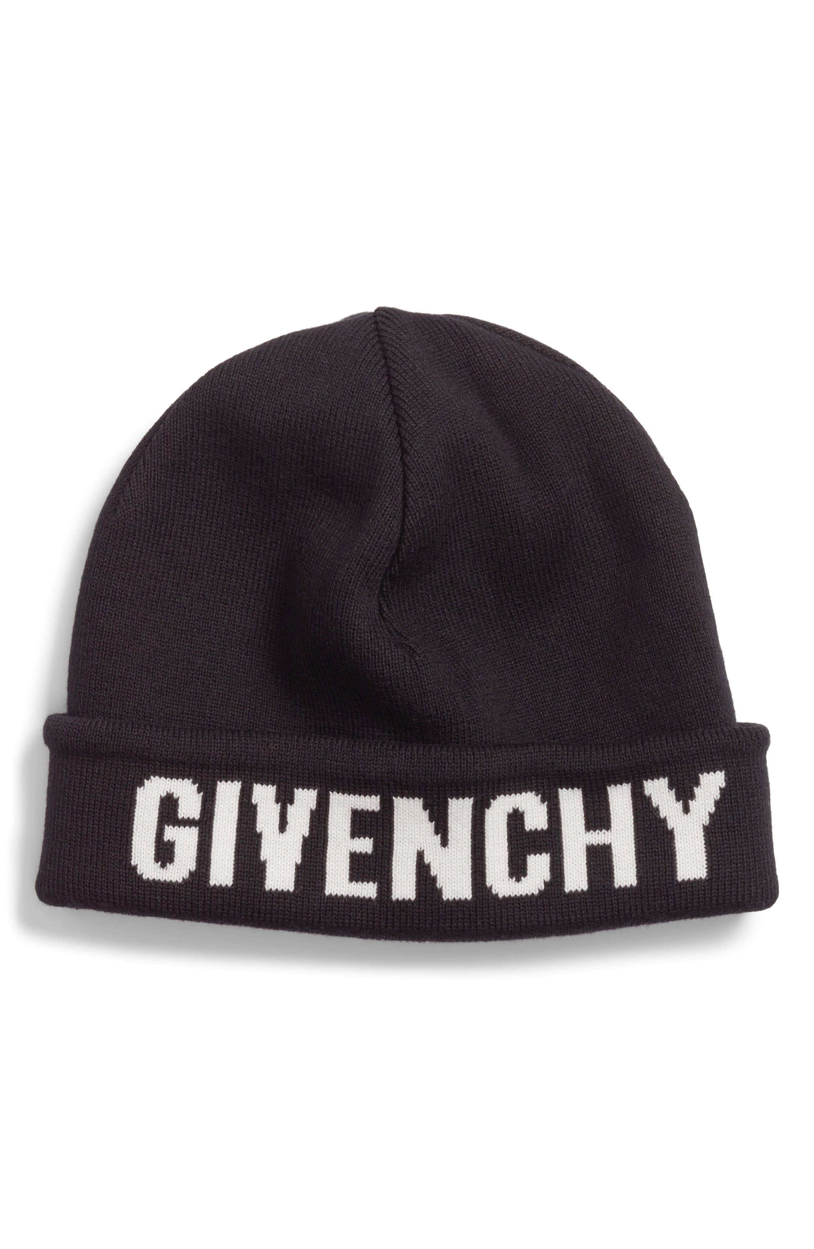 givenchy logo beanie