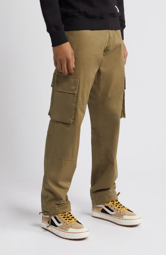 Shop Cat Wwr Cotton Cargo Pants In Military Olive