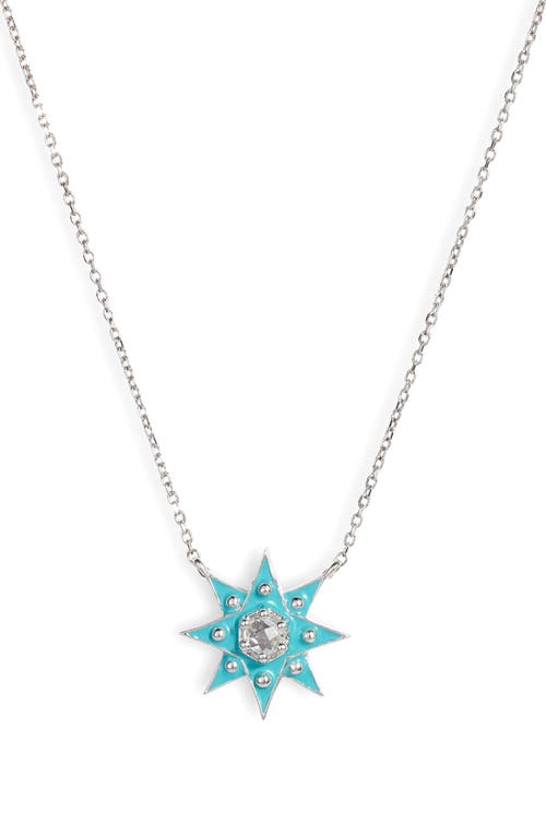 Anzie White Topaz Starburst Pendant Necklace in at Nordstrom