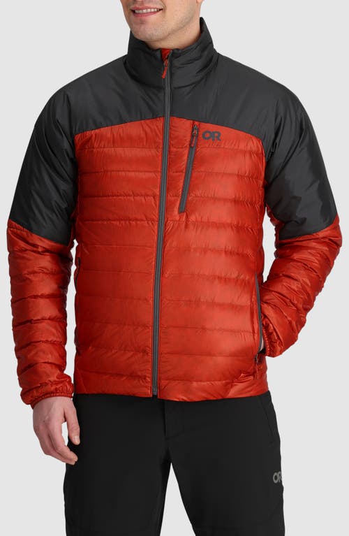 Shop Outdoor Research Helium 800 Fill Power Down Jacket In Jupiter/storm