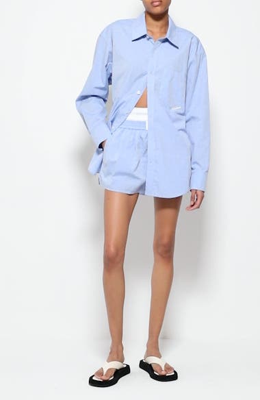 Alexander Wang Paisley Jacquard Button-Up Boyfriend Shirt | Nordstrom