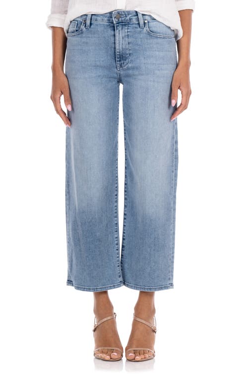Fidelity Denim Malibu Crop Wide Leg Jeans in Palm Blue