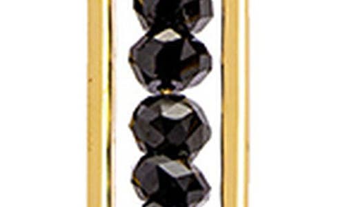 Sethi Couture Leila Black Diamond Drop Earrings In Yellow Gold