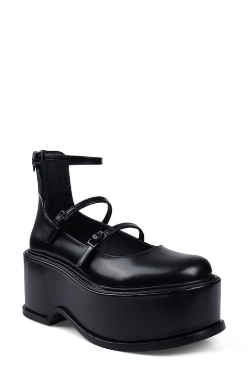 Loila Water Resistant Platform Mary Jane in Blklt