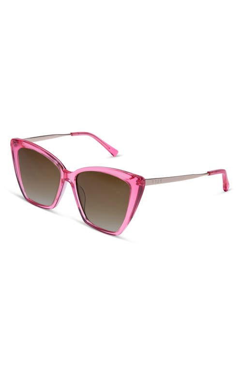 Shop Diff Becky Ii 56mm Polarized Cat Eye Sunglasses In Pink Gradient