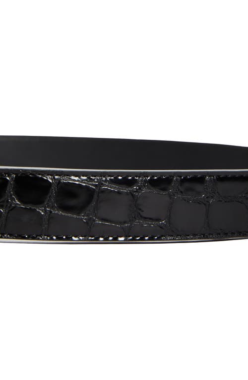 Christian Louboutin Cl Logo Leather Belt In Black/black