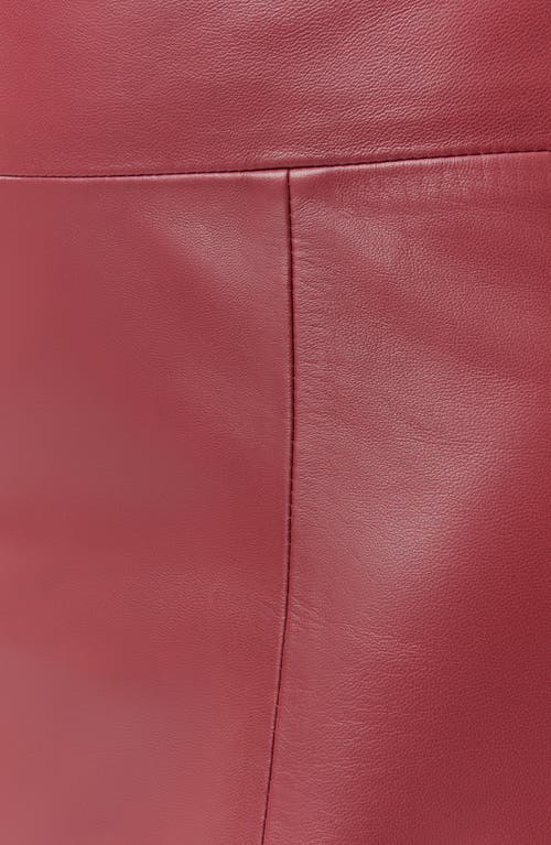 Atm Anthony Thomas Melillo Women's Flared Leather Midi-skirt In Wine