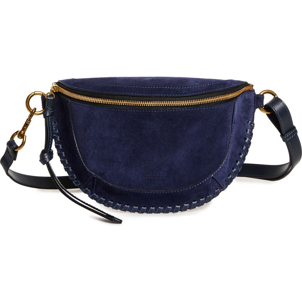 Isabel Marant Skano Xo Capsule Suede Belt Bag In Midnight