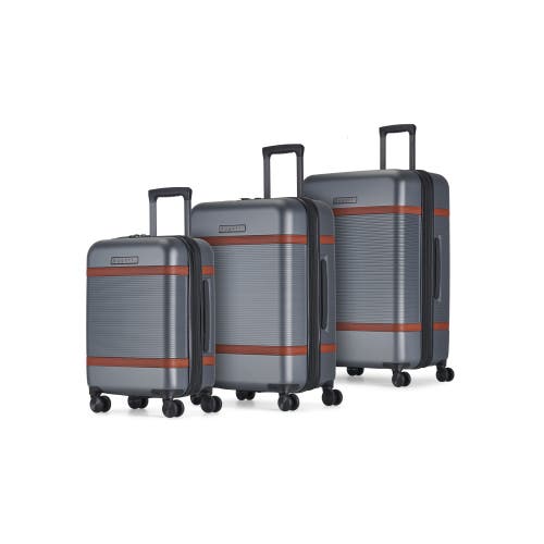 Bugatti Wellington 3 Piece Hardside Luggage Set With Tsa Lock In Pewter