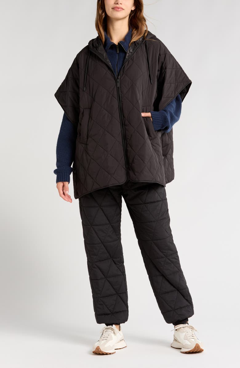 Zella Recycled Polyester Quilted Pants, Alternate, color, 