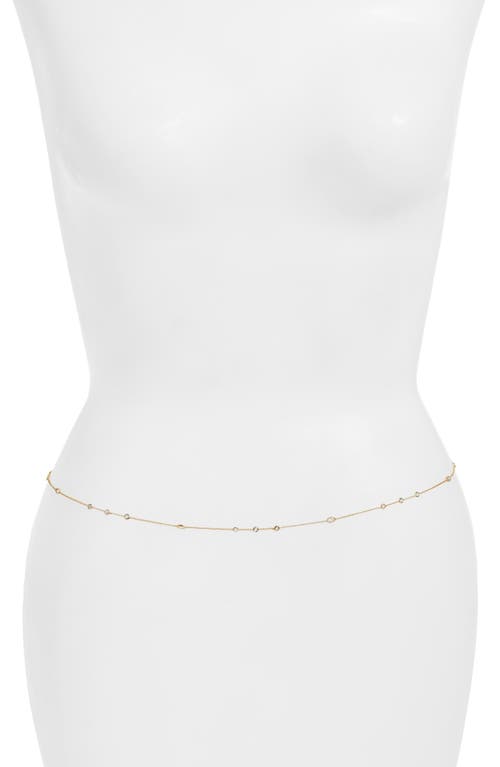 Crystal Station Belly Chain in Gold