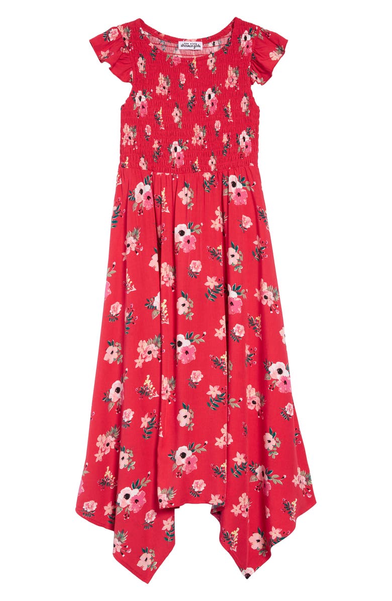 Ten Sixty Sherman Floral Smocked Maxi Dress (Big Girls) | Nordstrom
