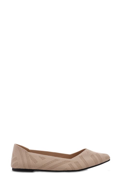 Shop Mia Kerri Pointed Toe Flat In Oatmeal