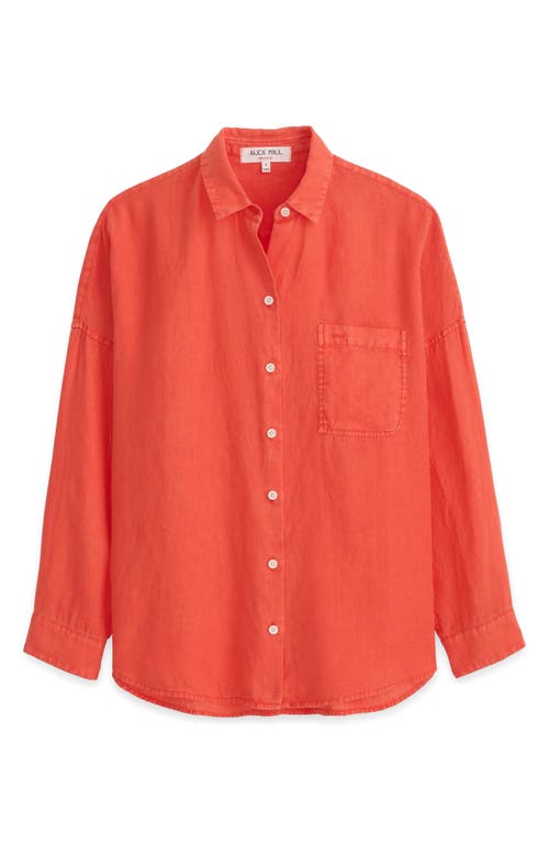 Shop Alex Mill Jo Linen Button-up Shirt In Ginger