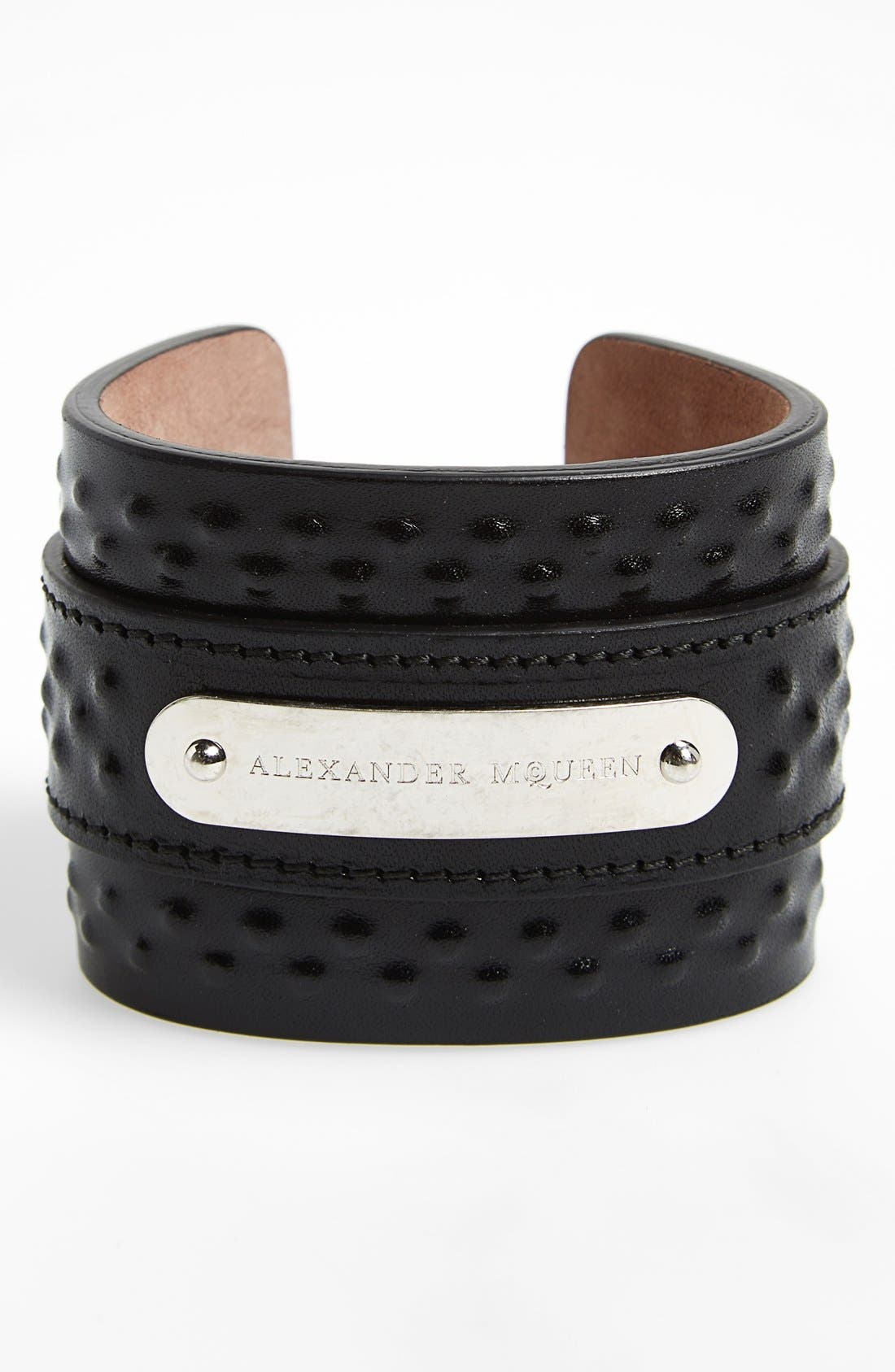 Alexander McQueen Covered Stud Leather Cuff Bracelet Nordstrom