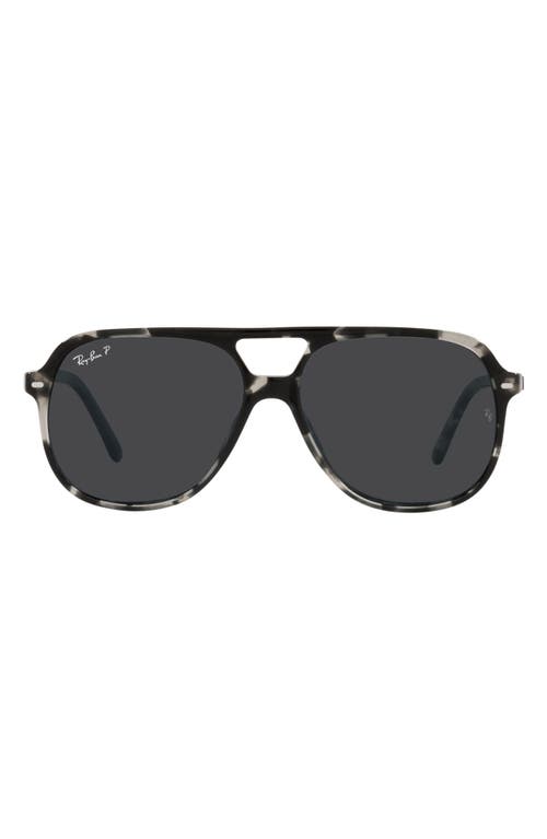 Ray Ban Ray-ban 60mm Square Polarized Sunglasses In Grey Havana/polar Black