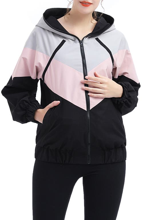 Kimi and Kai Ellie Water Repellent Maternity Jacket in Multi-Colored