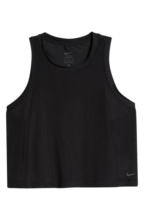 Shop Nike One Classic Breathe Dri-fit Crop Tank In Black/black