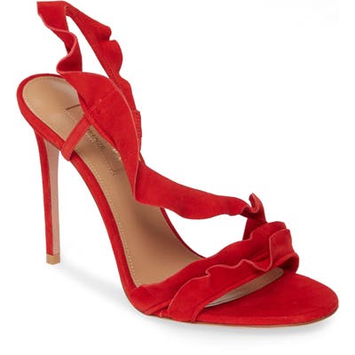 Aquazzura Asymmetrical Ruffle Sandal
