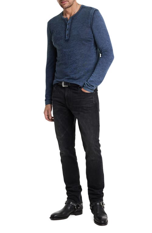 Shop John Varvatos Christie Silk & Cashmere Henley Sweater In Navy