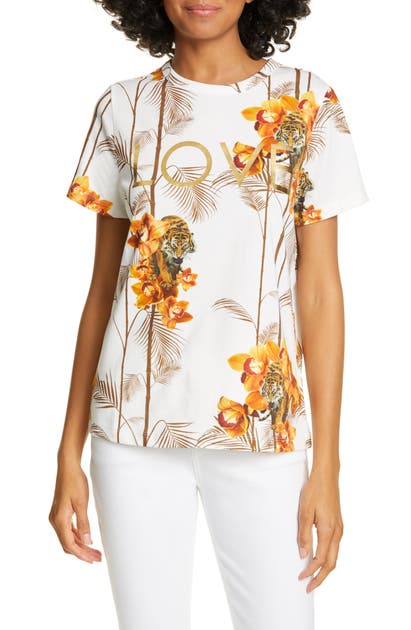 Click to view more detailed imagery on our partner's website Ted Baker Viiolot Print Tee In White