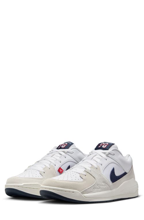 Shop Jordan Stadium 90 Sneaker In White/navy/varsity Red