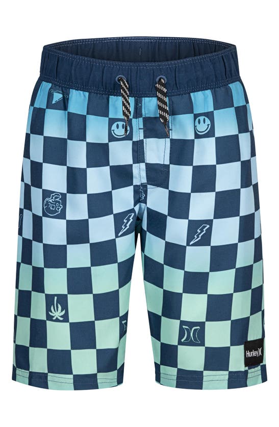 Hurley Kids' Character Check Swim Shorts In Night Force