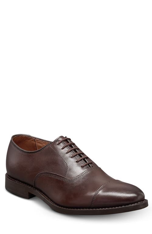 Shop Allen Edmonds Park Avenue Cap Toe Oxford In Espresso