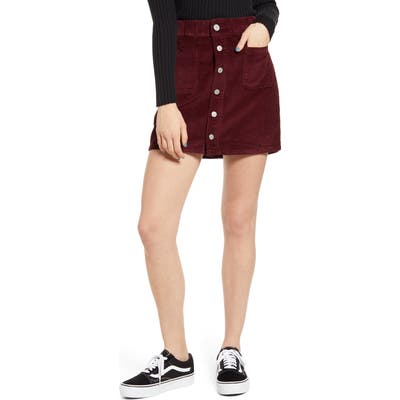 Dickies Patch Pocket Corduroy Miniskirt, Red