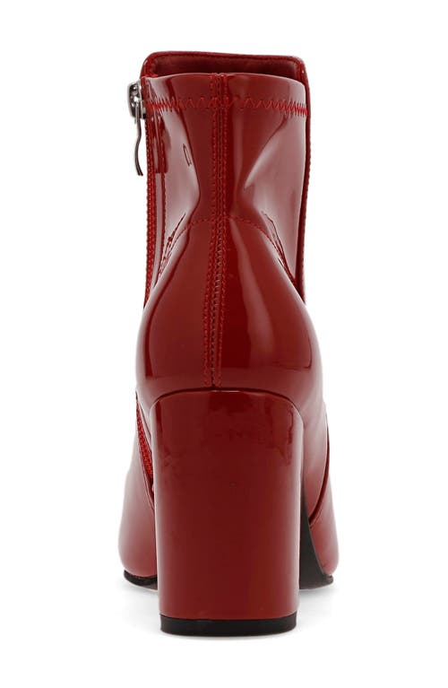 Mia Carla Womens Zipper Heels Ankle Boots In Red