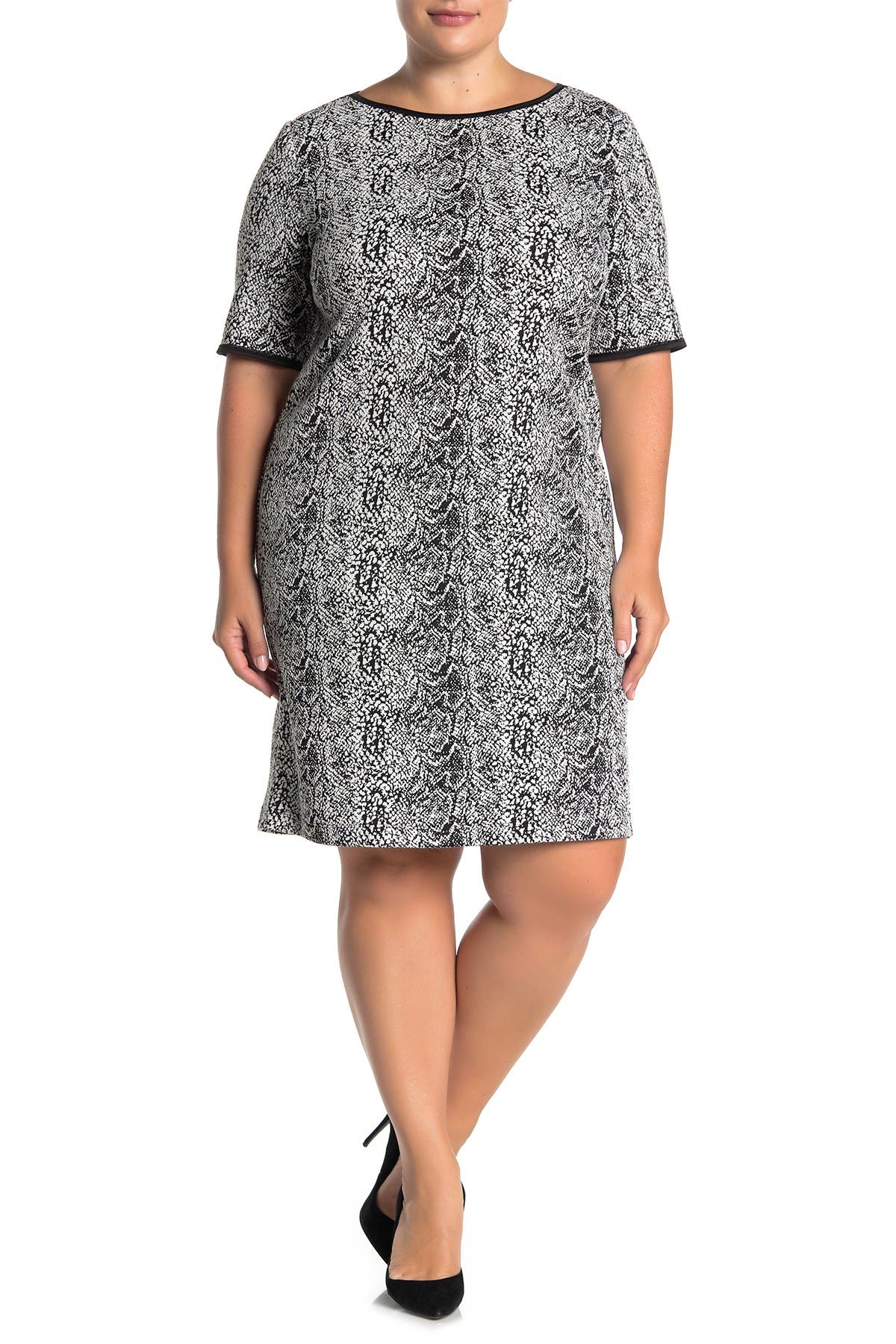 snake print short dress