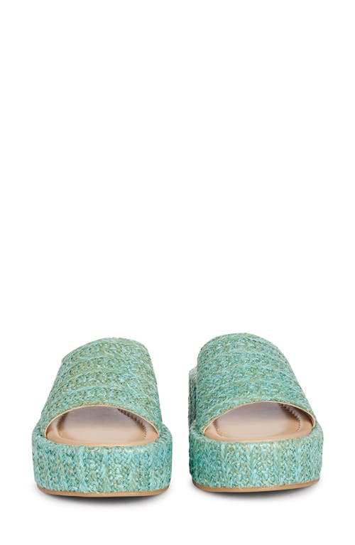 Saint G Betta Platform Wedge Slide Sandal In Blue