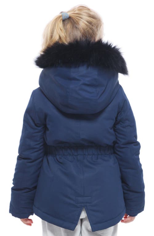 Rokka&rolla Kids' Parka Jacket With Insulated Hood In Night Sky