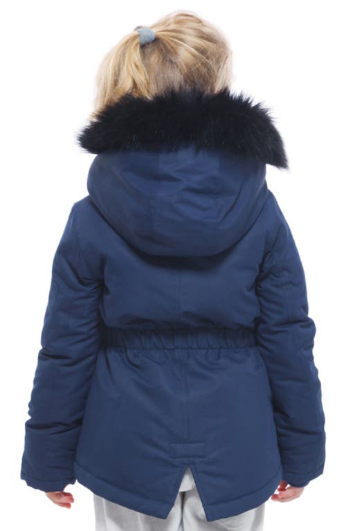 Shop Rokka&rolla Kids' Parka Jacket With Insulated Hood In Night Sky