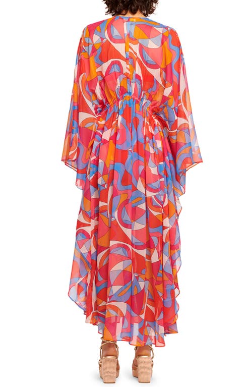 Shop Ramy Brook Phebe Print Cover-up Maxi Dress In Apricot Multi