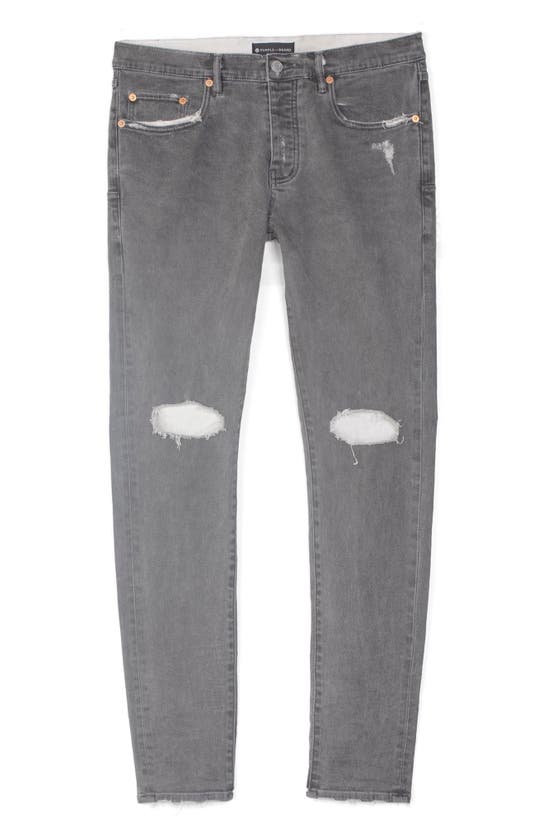 PURPLE BRAND GREY COATED WHITE SKINNY JEANS
