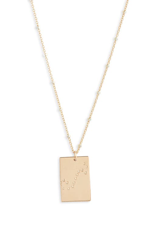 Set & Stones Zodiac Constellation Pendant Necklace in Gold - Scorpio at Nordstrom, Size 20