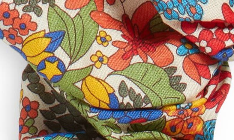 Shop Liberty London Margaret Annie Tana Cotton Scrunchie In Blue Multi