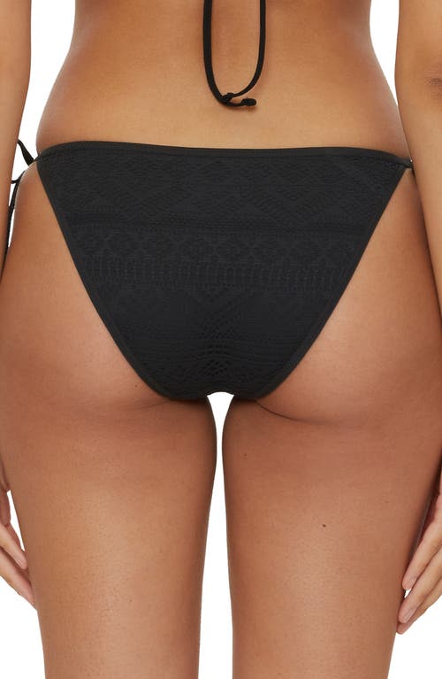 Shop Becca Color Play Side Tie Bikini Bottoms In Black